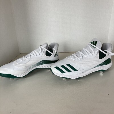 Adidas Men's Icon V Bounce Baseball Cleats Spikes Shoes NEW- 13  White/Green