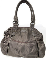 Storksak Nylon Diaper Baby Bag with Detachable Purse Shoulder Strap Taupe Brown