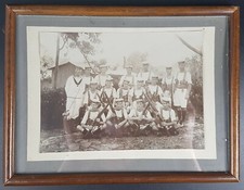 Vintage Photo Of HMS Cairo Armed Landing Party In Glazed Frame, 6 1/2 x 8 3/4"