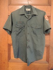 Vintage Boy Scouts of America Explorer Shirt Adult Size 14 W/ Employee Patch