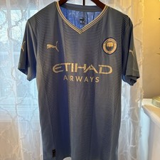 MANCHESTER CITY 2023/2024 FOOTBALL SOCCER SHIRT JERSEY HOME PUMA ORIGINAL SIZE L