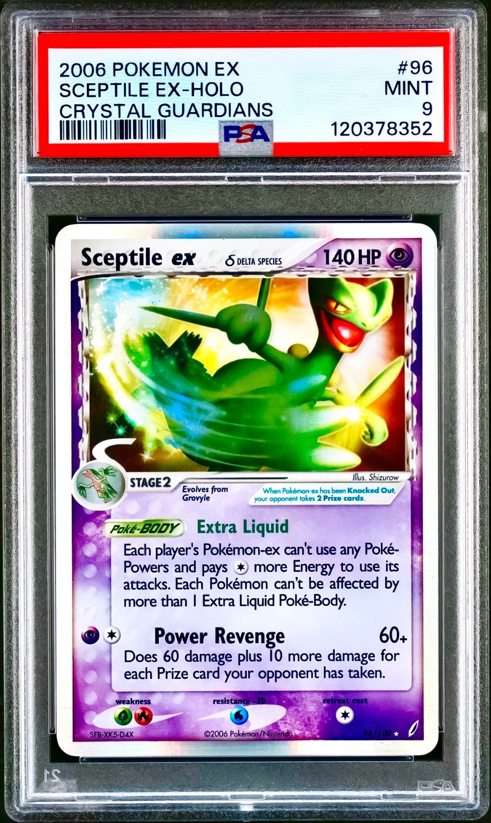Sceptile EX CRYSTAL GUARDIANS POKEMON MINT PSA 9