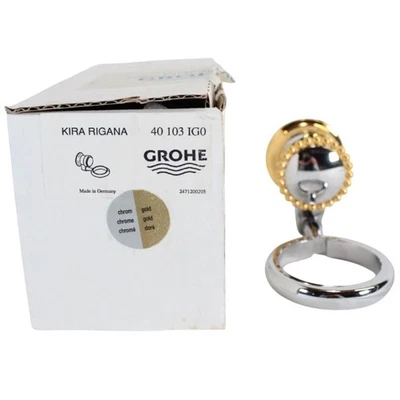 Soporte para jabonera Grohe Kira Rigana 40 103 IG0 cromo dorado montaje en pared nuevo - Imagen 1 de 4