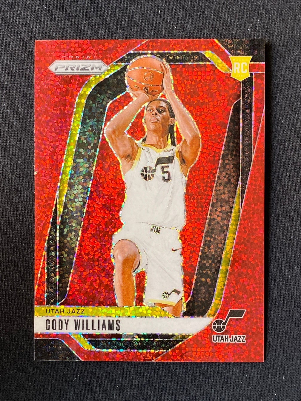 Cody Williams 2024-25 Panini Prizm RC Red Sparkle #232