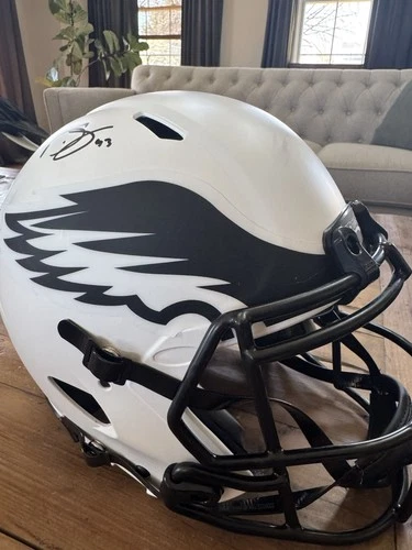 Philadelphia Eagles Darren Sproles Signed Full Size White Helmet  Beckett