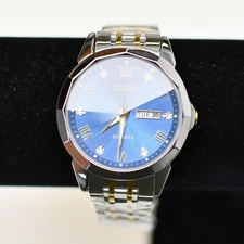 Olevs Quartz Men Watch Stainless Steel Waterproof Luminous with Date Day 9931G