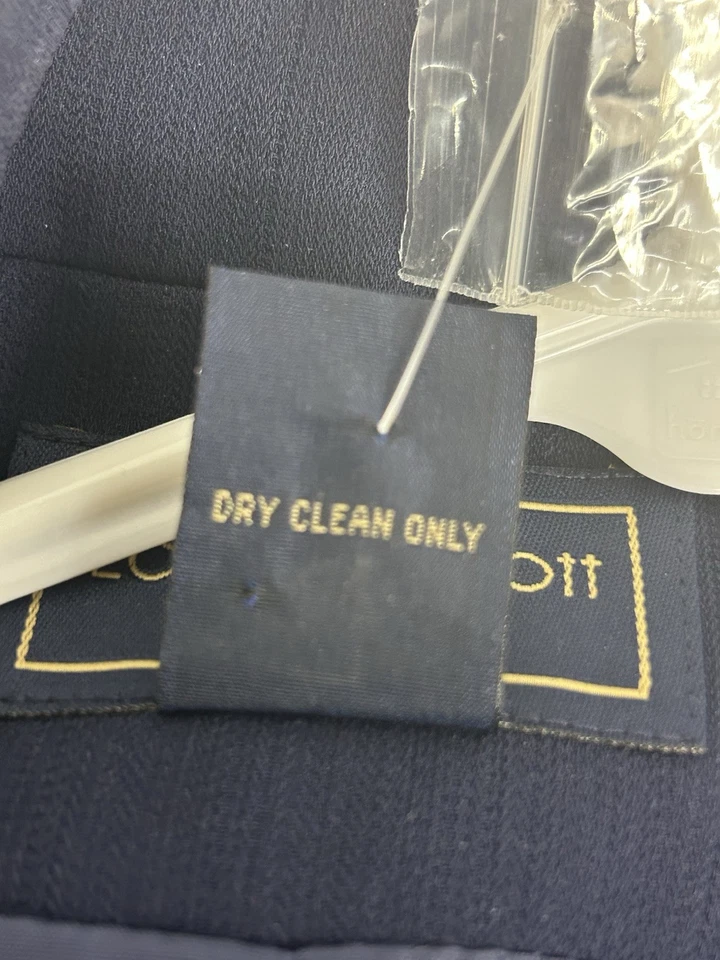 Jaqueta terno blazer feminina Laura Scott azul, tamanho 14P. Novo com etiquetas.  1 O - Imagem 4 de 4