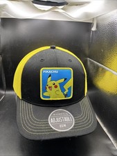 Pikachu Bioworld Adjustable SnapBack New Black Yellow