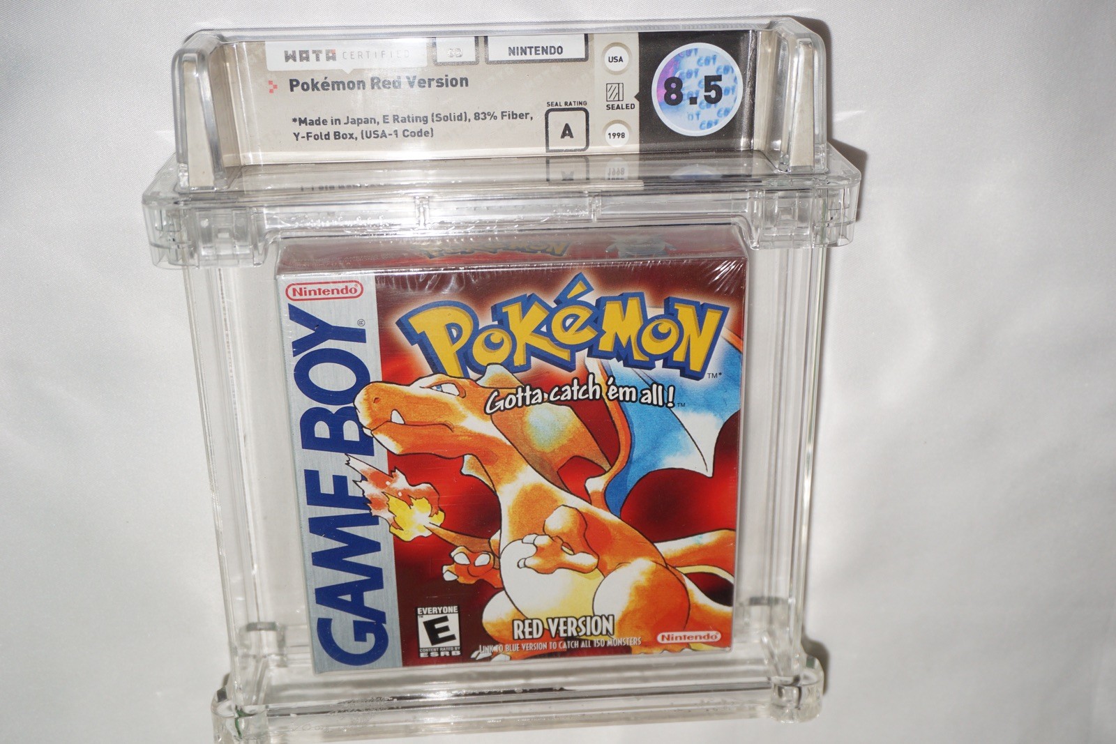 Pokemon Red (Nintendo Game Boy Gameboy GB) NEW Sealed WATA 8.5 A