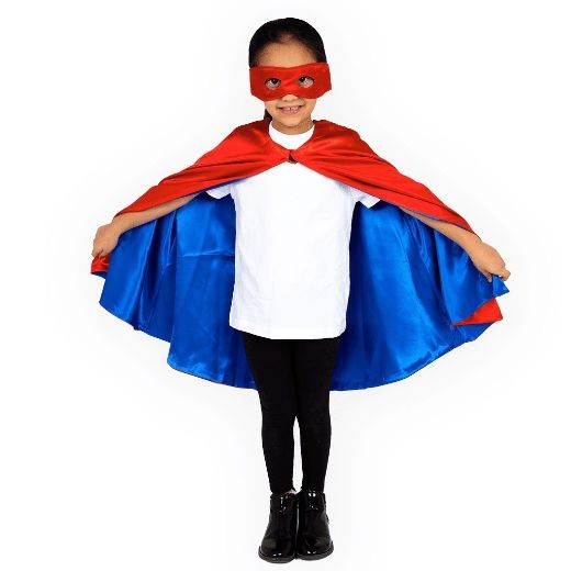 Pretend To Bee Superhero Cape Set Reversible Red & Blue