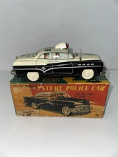 1950’s Buick Tin Litho Battery Powered Mystery Police Car Komodo KKS W/ BOX
