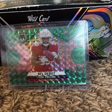 2024 Panini Mosaic - NFL Debut Trey Benson #277 Green Mosaic Prizm (RC)
