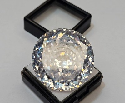 White Round Cut Zircon Cambodia 140.10 Ct Loose EGL Certified Gemstone