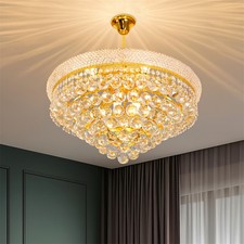 Kristall Deckenleuchte Pendelleuchte Kristall Kronleuchter Gold Hängeleuchte