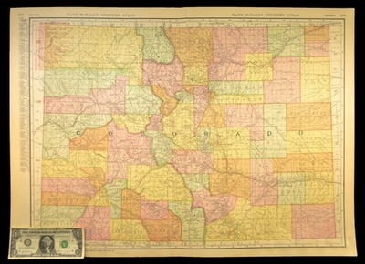 1911 Colorado Railroad Map ORIGINAL Atlas Map Denver & Rio Grande Railway DATED