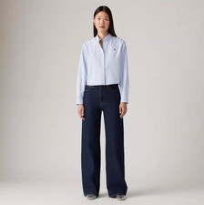 BEST PRICE Levi's  Ribcage Wide Leg Women's Jeans, Shaded View - Dark Wash