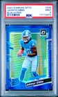 JAHMYR GIBBS RC 2023 PANINI DONRUSS OPTIC BLUE HYPER #236 ROOKIE RC PSA 9