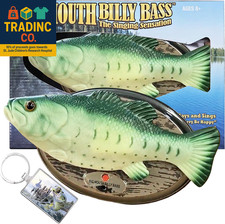 Big Mouth Billy Bass Set Regalo Pesce Canto con Portachiavi 3D Largemouth Bass, Mot