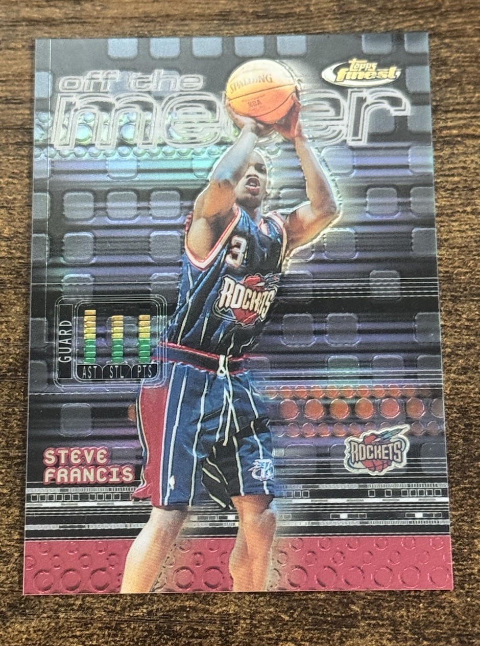 2000-01 Topps Finest STEVE FRANCIS & GARY PAYTON Off the Meter Card #156 Free