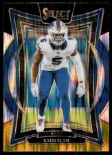 2024 Panini Select #8 Kaiir Elam Black & Gold Prizm Shock Buffalo Bills