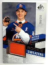 2025-26 SP Game Used Rookie Sweaters #266/299 Matthew Schaefer #RS-MS RC