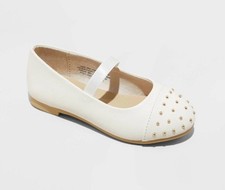    Cat  Jack Toddler Girls' Ivy Slip On Ballet Flats Elasticize Strap Size 5  