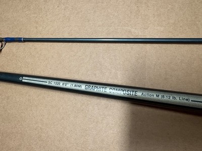 Vintage Shakespeare Alpha 6' Medium Action Spinning Rod SC 1320 6