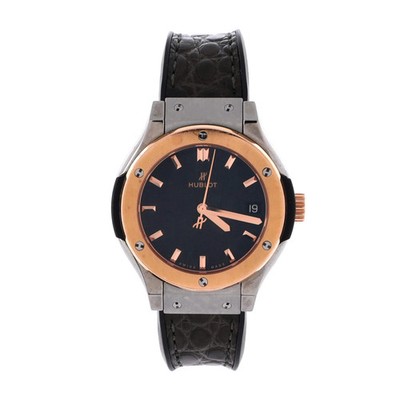 Hublot Classic Fusion Automatic Watch Titanium with Rose Gold and Alligator  33