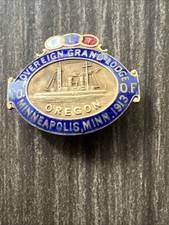 Antique 1913 Badge Pin Sovereign Grand Lodge IOOF FLT Oregon Minnesota
