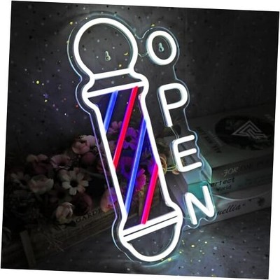 Barbershop Open Neon Sign Hair Salon Supplies Neon Lights Wall Barber Shop