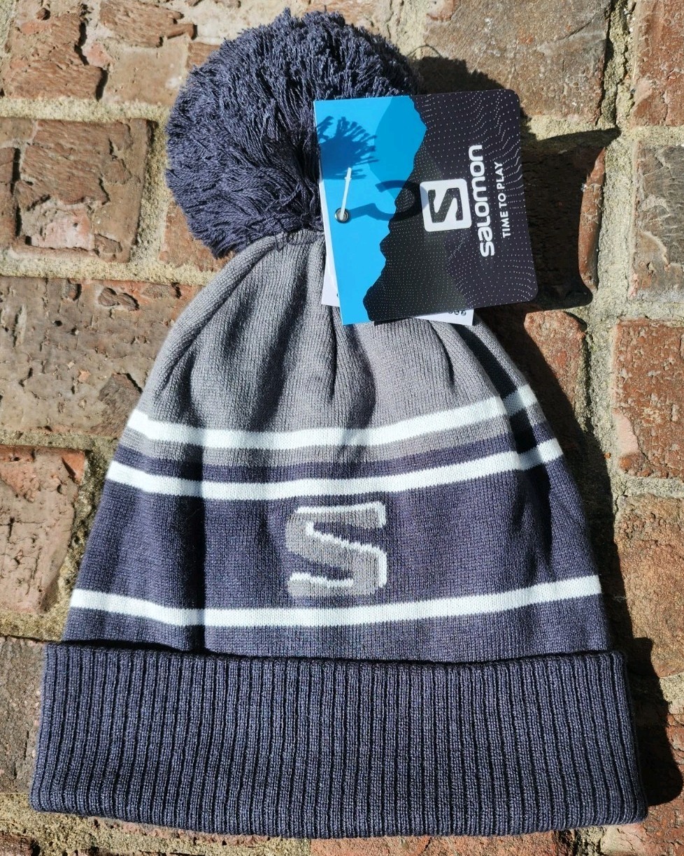 Berretto da sci Salomon adulto unisex Sedona Sage Pom Pom Knit berretto "HERITAGE" NUOVO!!