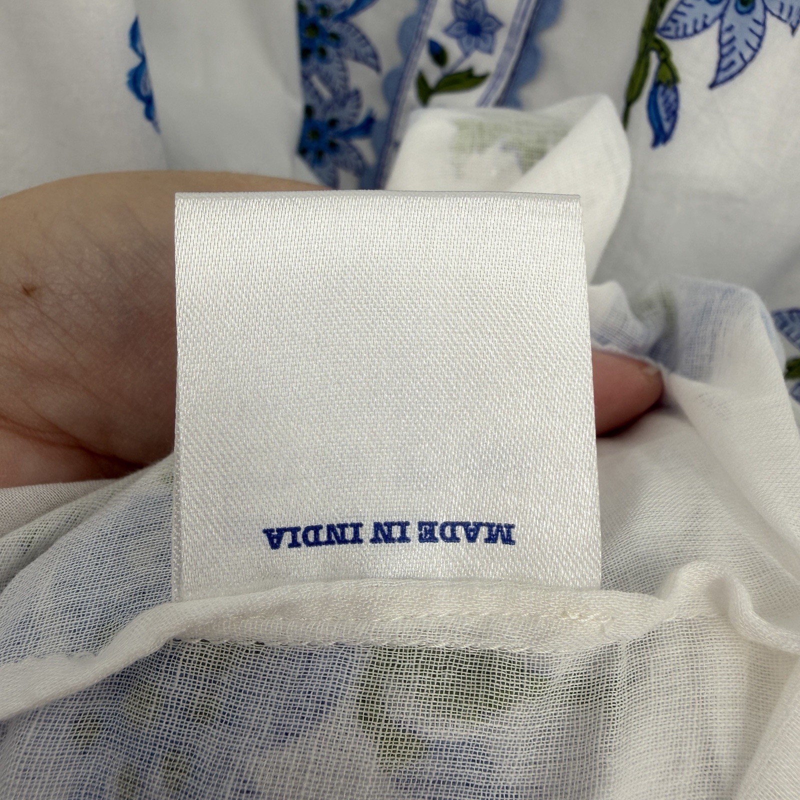 Pink City Prints Cobalt Lilly Panama Dress Size L Large Belted Cotton Maxi Shirt