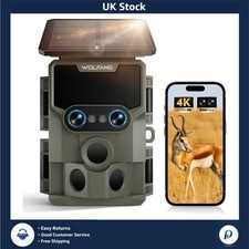 Vivid 4K Solar Dual Lens Wildlife Trail Camera 64MP Starlight Night Vision 1PK