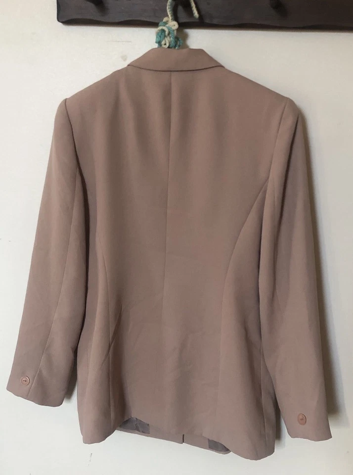 Chaqueta Blazer De Colección Norton McNaughton Para Mujer 6 Forrados Beige 4 Botones Bolsillos Carrera Foto 2 de 4