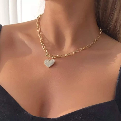 18K Gold-Plated Heart Pendant Necklace