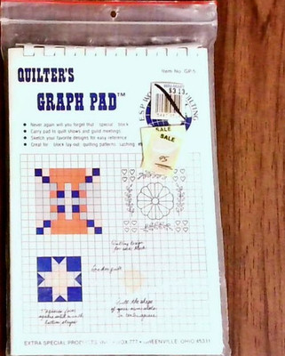 Quilters Graph Pad GP5 Extra Special Products 1986 - 5.5'' x 7 vintage sewing