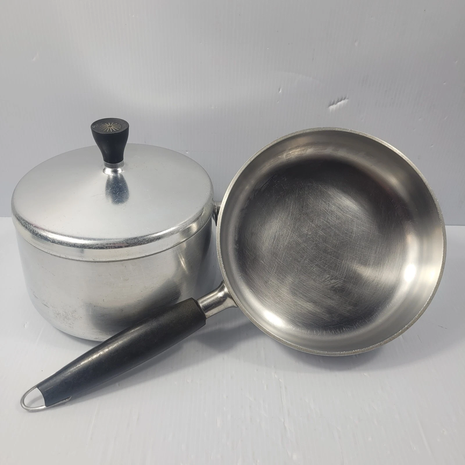 VTG Wear-Ever Aluminum Atomic Cookware | Plus Stainless Inner-Clad | R-957 R-782