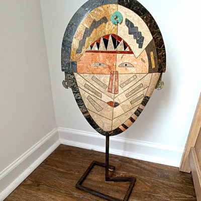 Joseph A. De Castro Mask Sculpture on Metal Stand Limited 75/150 JV1108 #93