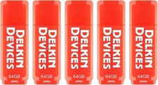 Delkin Devices 3.0 64GB USB Flash Drive, (5-Pack, 64GB), Plug & Play