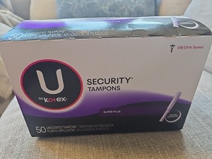 U Security Tampons 50 Count Open Box S+ 41 NEW COUNT / 9 MISSING
