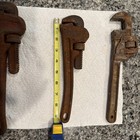 Pipe Wrenches, lot of 3, Vintage Adjustable, Assorted Sizes Plumbing Tools — photo 3