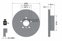 2X Bremsscheibe Pagid 56270NHC FüR Bmw 3Er G20 G80 G28 Touring G21 G81 Van 2Er