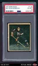 1951 Berk Ross Bill Quackenbush 1-18 Hockey Player HOF  PSA 6 - EX/MT