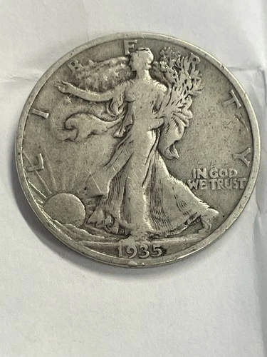 1935-S Walking Liberty Half Dollar, Fine, 90% Silver, REEDERSONG