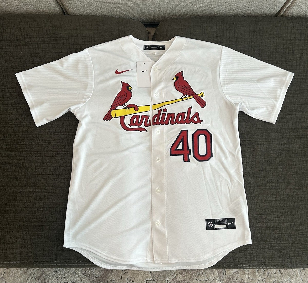 Nike Authentic Louis Cardinals Wilson Contreras White Jersey