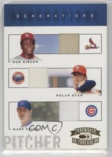 2005 Donruss Throwback Threads Materials 49/50 Bob Gibson Mark Prior HOF 0af