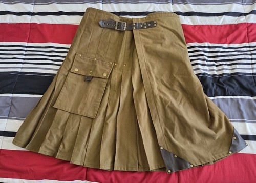 Vintage Heavy Duck Canvas Kilt W 36-40 Mens Adjustable