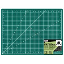 18" x 24" GREEN/BLACK Self Healing 5-Ply Double Sided Durable Cutting Mat