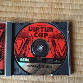 Sega Saturn VIRTUA COP 1995 Virtua Gun Set Game Disc Good Condition
