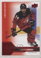 2022 Team Canada Juniors Men's U-20 UD Exclusives 84/100 Justin Sourdif #16 9uf